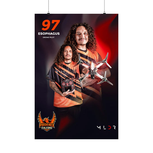 Esophagus #97 Matte Vertical Posters - Phoenix Falcons Team